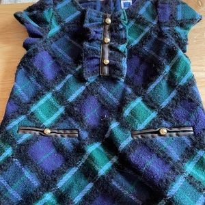 Navy and green dress